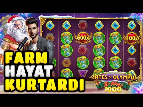 SLOT OYUNLARI💥GATES OF OLYMPUS XMAS 1000X💥FARM HAYAT KURTARDI!!💥 #slot #slotoyunları #casino