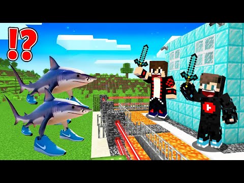 ماين كرافت : حماية بيت الدايموند من جيش تراليلي ترالالا الخطير !!؟ 🔥😱