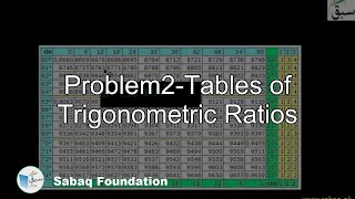 Problem2-Tables of Trigonometric Ratios