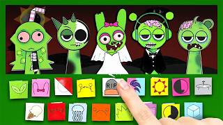 Oh no! Sprunki Became Zombies! *Save Oren And Pink Wedding In Paper Gamebook*