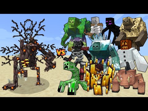 Mutant Creaking vs Mutant Mobs in Minecraft - Minecraft Mutants Mob Battle