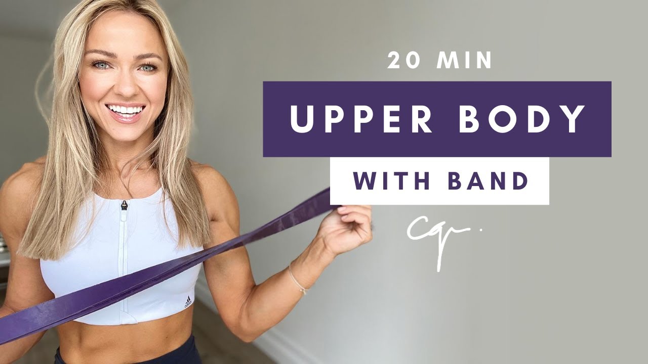 20 Min UPPER BODY WORKOUT at Home with Resistance Band - Caroline Girvan