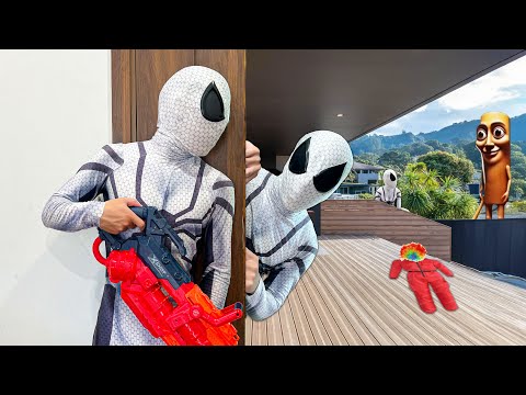 I Saw Others White SPIDER-MAN ??? || Time Loop vs SuperHero House ( Short Movie ) by Fun Heores