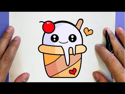 CÓMO DIBUJAR UN HELADO LINDO, PASSO A PASSO,  JACK Dibujos