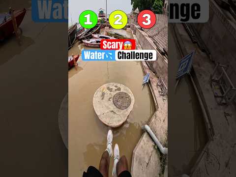 3 most scary parkour water challenge 😱 #parkour #waterchallenge #challenge #shorts #varanasi