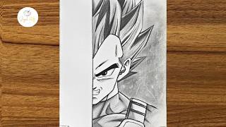 How to Draw Vegeta Ultra Instinct step by step || Anime drawing very easy || Anime character drawing