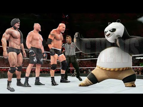 Kung Fu Panda vs Brock Lesnar Dara Singh Goldberg Raw Match