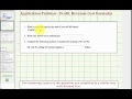 Cost, Revenue, and Profit Functions