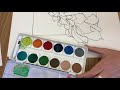 Watercolor Techniques and Contour Drawing