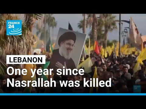YouTube video thumbnail: Hezbollah Marks One Year Since Israel Killed Then-Chief Hassan Nasrallah
