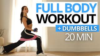 FULL BODY WORKOUT WITH DUMBBELLS AT HOME to Lose Weight & Build Muscle