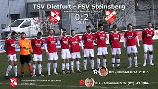 TSV Dietfurt - FSV Steinsberg 0:2 - Herren Kreisliga Regensburg Gruppe 2