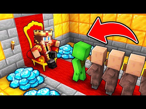 JJ Became King and Steal Mikey's Diamonds in Minecraft (Maizen)
