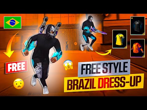 FREE STYLE BRAZIL DRESS UP 🇧🇷 || NO TOP UP & PAID DRESS UP 😍 || MAD HYPER GAMING 🔥