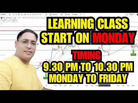Stock Market Learning Class Start on Monday | Timing 9.30 PM to 10.30 PM | Trading TIK | Follow 24