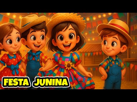Chegou a Hora da Fogueira com Festa Junina - Clipe Animado