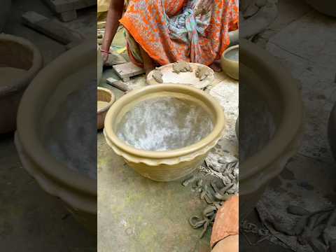 How to Made clay flower Pot || Amazing Flower Pot Making  || Women Making Flower Pot #shortvideo