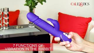 video Přirážecí fialový vibrátor s králíčkem Thrusting Rabbit