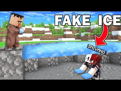 Trolling Villagers With Secret Ice Bunker In Minecraft!!!!!🥶🥶