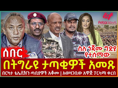 Ethiopia - በትግራዩ ታጣቂዎች አመጹ | ስለ ጎጃሙ ግድያ የተሰማው | በርካታ ቴሌቪዥን ጣቢያዎች አቆሙ | አወዛጋቢው አዋጅ ፓርላማ ቀረበ