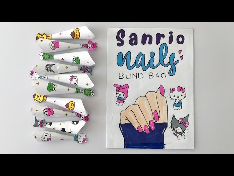 HOW TO MAKE PAPER NAILS 💅 SANRIO EDITION | MAKING PAPER NAIL AT HOME 🏡 Full Tutorial With All Detail