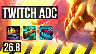 TWITCH & Lulu vs KAI'SA & Pyke (ADC) | KR Diamond | 26.8