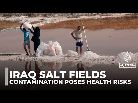 YouTube video thumbnail: Iraq’s Salt Miners Face Toxic Threat as Sewage Contaminates Najaf Basin