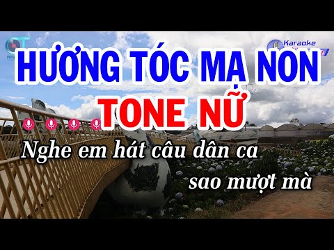 Karaoke Hương Tóc Mạ Non Tone Nữ ( Am ) Nhạc Sống Hay | Karaoke Đồng Sen