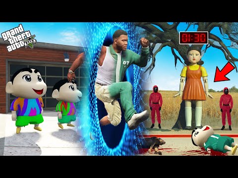 Franklin And Shinchan Entered The World Of Squid Game In GTA 5!