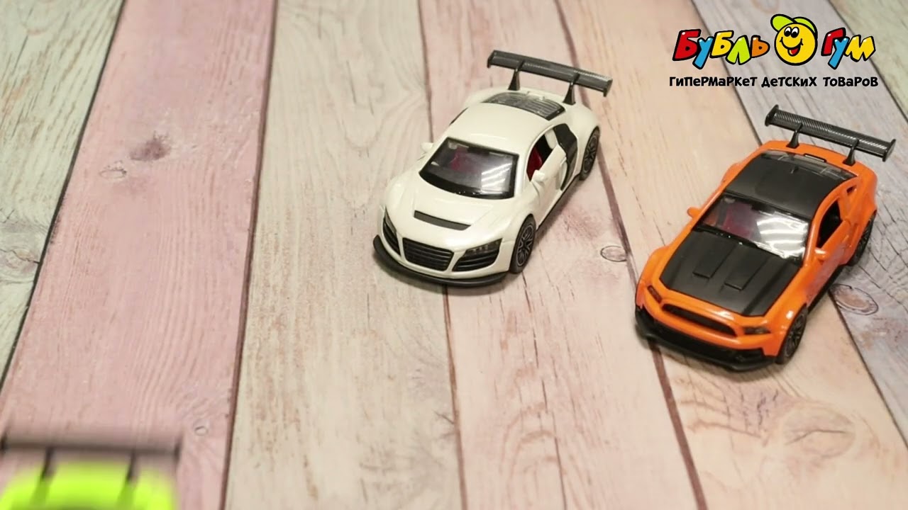 Автомобиль гоночный инерционный металлический в ассортименте - видео