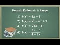 Kuis: Domain, Kodomain, dan Range Fungsi