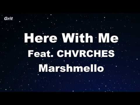 Here With Me Feat. CHVRCHES – Marshmello Karaoke 【No Guide Melody】 Instrumental