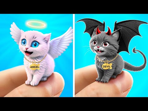 Good vs Evil Kittens 👼😈 Epic Pet Gadgets & DIY Fun Crafts