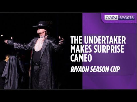 Theatrical Undertaker display makes Ronaldo laugh