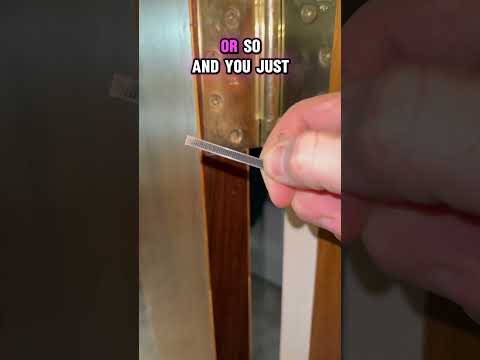How to fix loose hinges on a door #handyman #homerepair