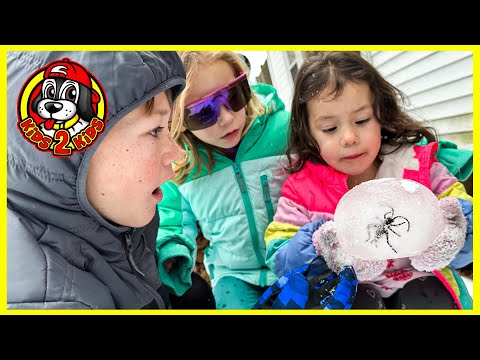 Kids Pretend 🐞 Caleb, Isabel & Mary's FROZEN BUG HUNT