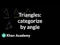 Categorizing Triangles by Angles