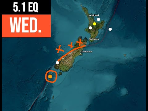 Heads up New Zealand. 5.1 EQ. Watch the Alpine fault. S.F. Bay EQS. Wednesday 6/18/2025