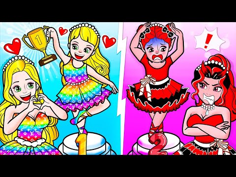 [🐾paper doll🐾] Abandoned Wednesday Real vs Fake Daughter - Barbie Story & Craft