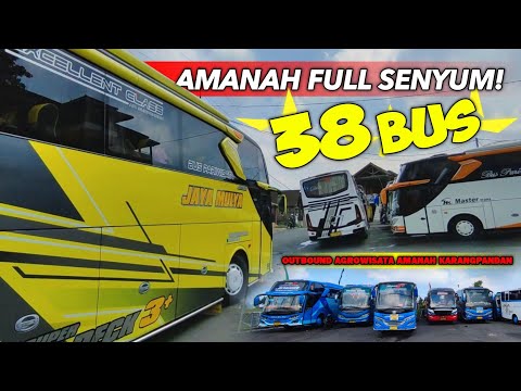 38 UNIT BUS TERPARKIR DISINI‼️AMANAH OUTBOUND FULL SENYUM BANYAK BOKINGAN 🔥