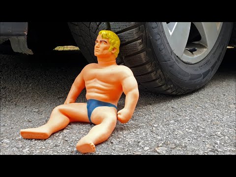 Crushing Crunchy & Soft Things by Car! EXPERIMENT CAR vs Stretch Armstrong