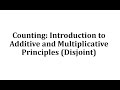 Counting Principles and Set Theory