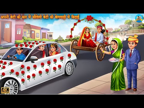 अपनी बेटी की कार में सौतेली बेटी की बैलगाड़ी में विदाई | Saas Bahu | Hindi Kahani | Moral Stories