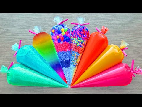 Super Relaxing Slime Making with Satisfying Piping Crunchy Bags