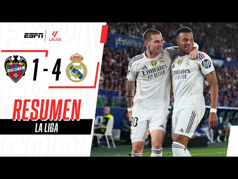 DEBUT GOLEADOR DE MASTAN, DOBLETE DE MBAPPÉ Y PALIZA MERENGUE | Levante 1-4 Real Madrid | RESUMEN