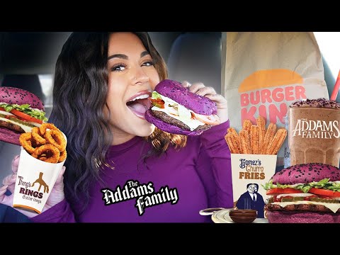 Trying the Creepy New Addams Family Meal at Burger King! 👻🍔