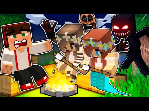 STRASZNE POTWORY 😱 NĘKAJĄ NAS NA CAMPINGU W MINECRAFT?! GPLAY & LUMI