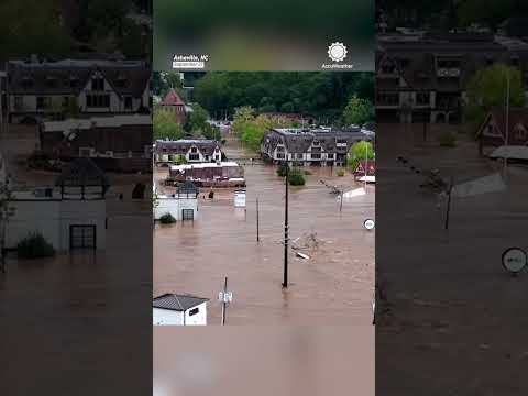 Asheville Underwater: Drone captures Helene’s massive flooding