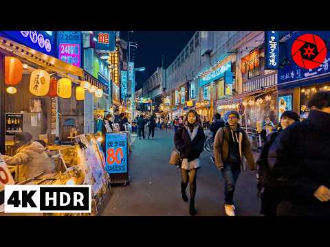 Wandering Tokyo's Lively Night Market - Ameyoko // 4K HDR