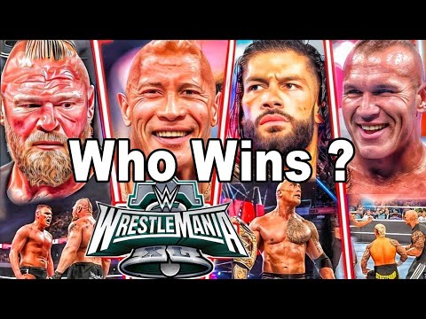 WWE WrestleMania Matches Who Wins ? The Rock Betrays Roman Reigns !!